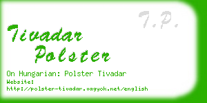 tivadar polster business card